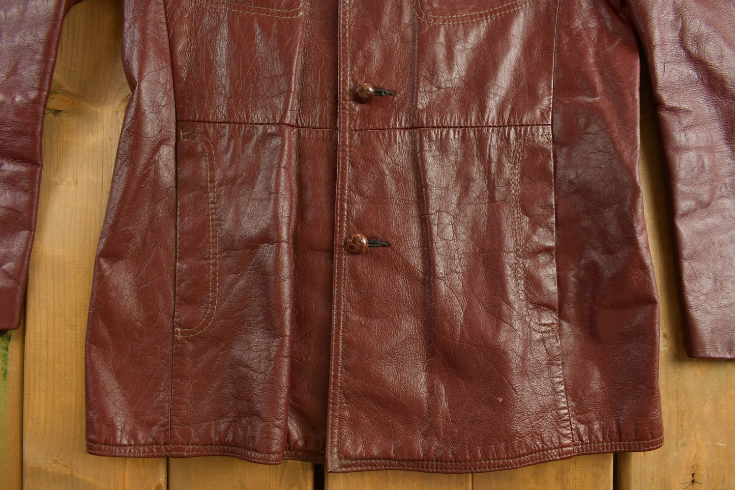 Vintage 1980s Reed Sportswear Red Leather Jacket / Fall Outerwear / Leather Coat / Winter Outerwear / Streetwear Fashion / 80s Jacket