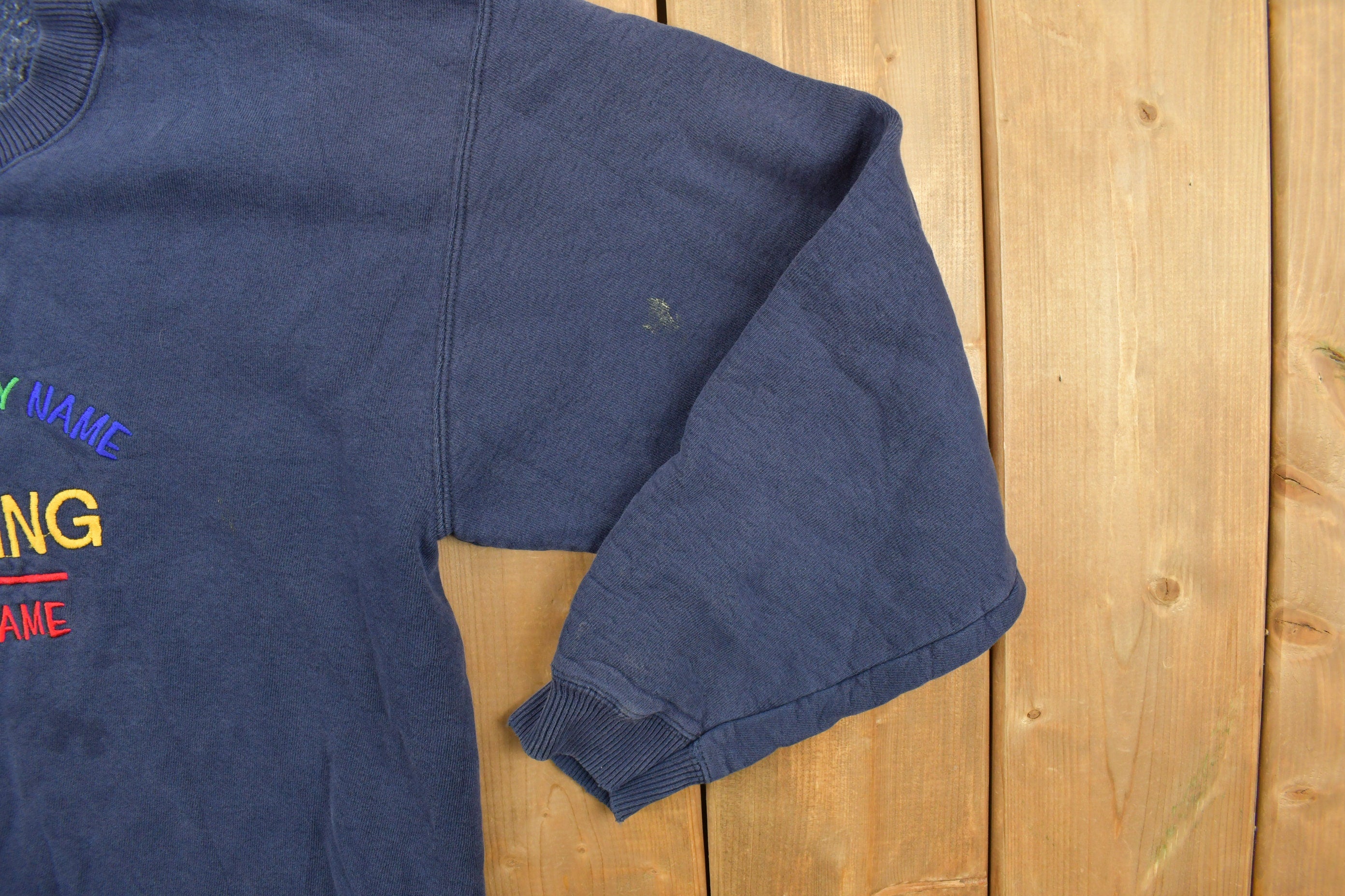 Vintage 1990s "Grandpa Is My Name" Embroidered Crewneck Sweater