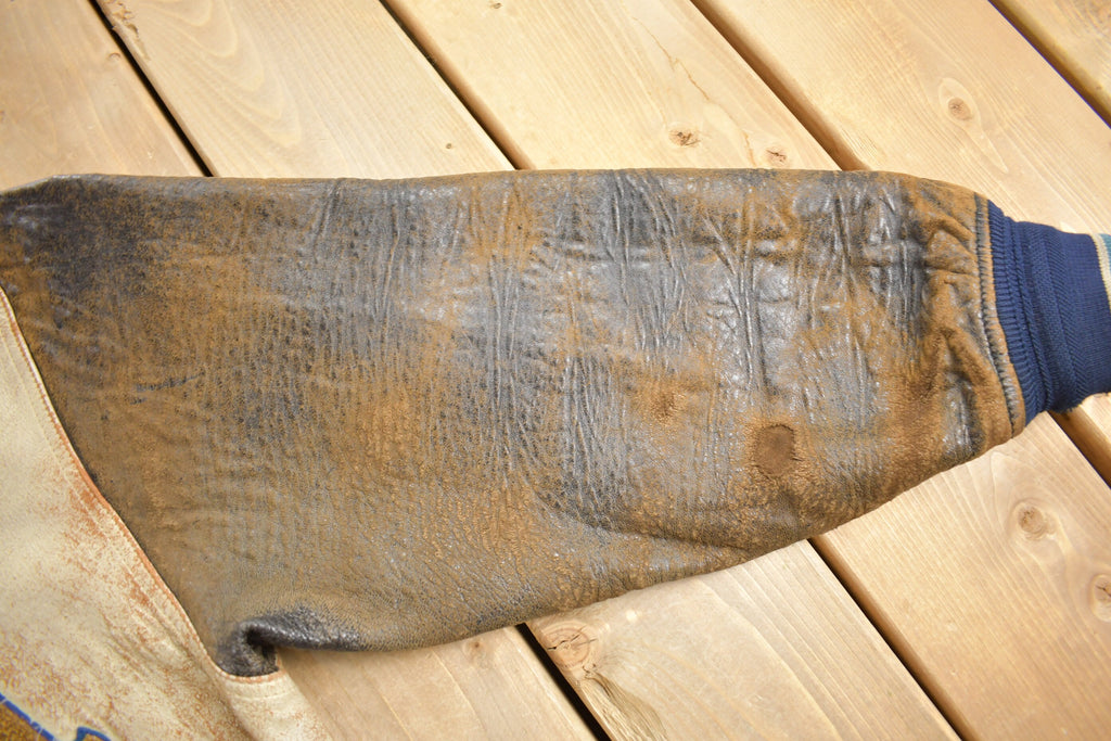 Vintage 1990s Avirex USA Genuine Leather Varsity Jacket