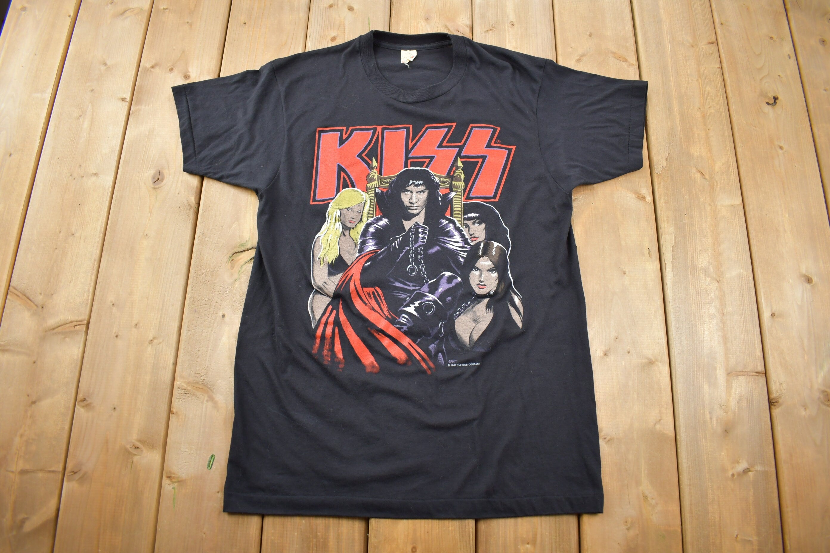 Vintage 1986 KISS Dirty Job Gene Simmons Band T-Shirt