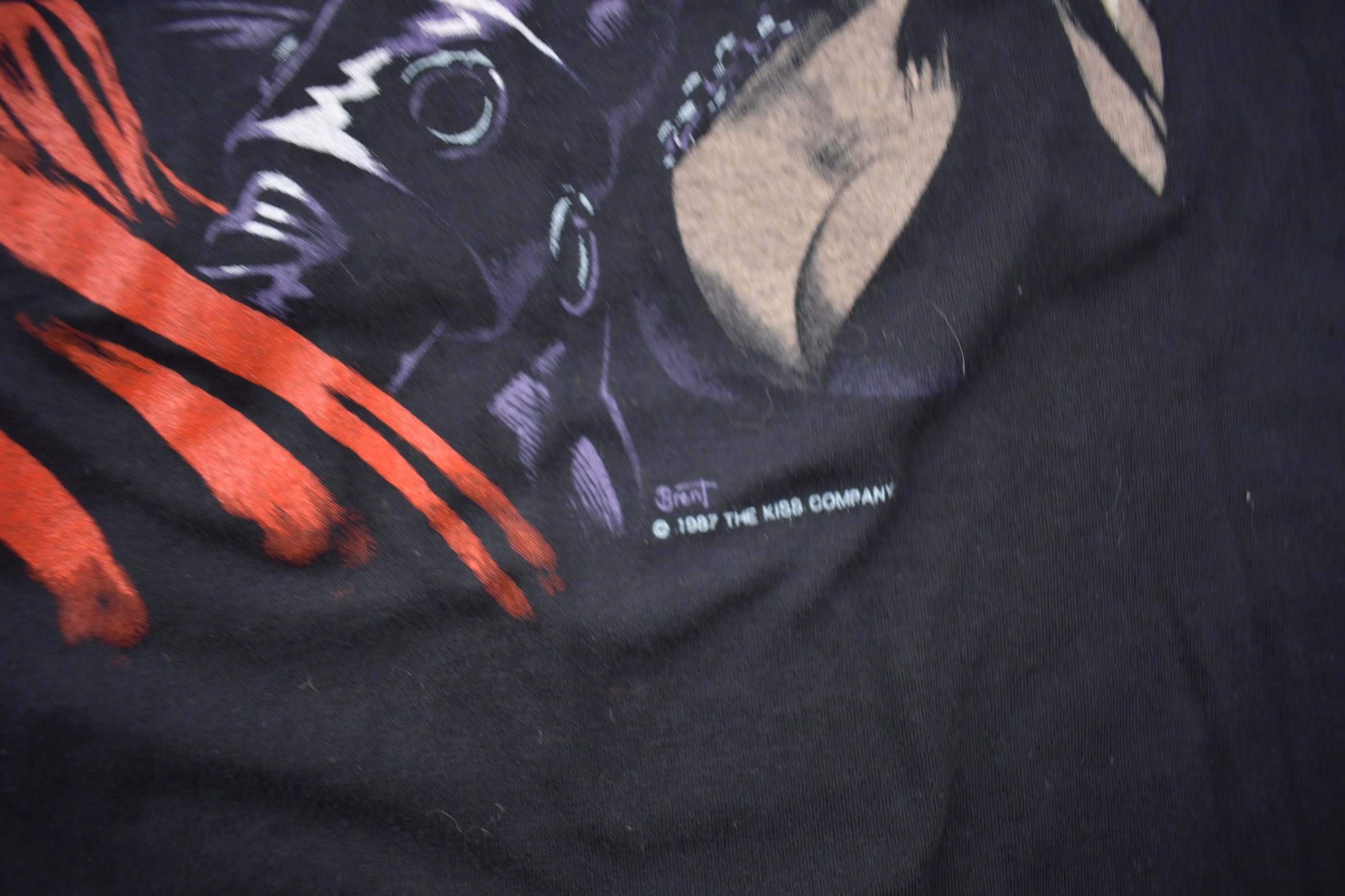 Vintage 1986 KISS Dirty Job Gene Simmons Band T-Shirt