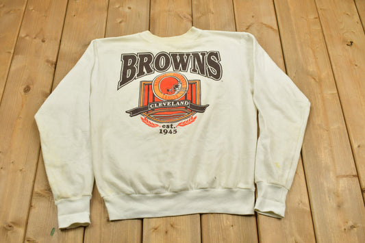 Vintage 1990S Cleveland Browns NFL Crewneck Sweatshirt / Made In USA / Football / Sportswear / Graphic Crewneck / Americana / NFL Sweatshirt