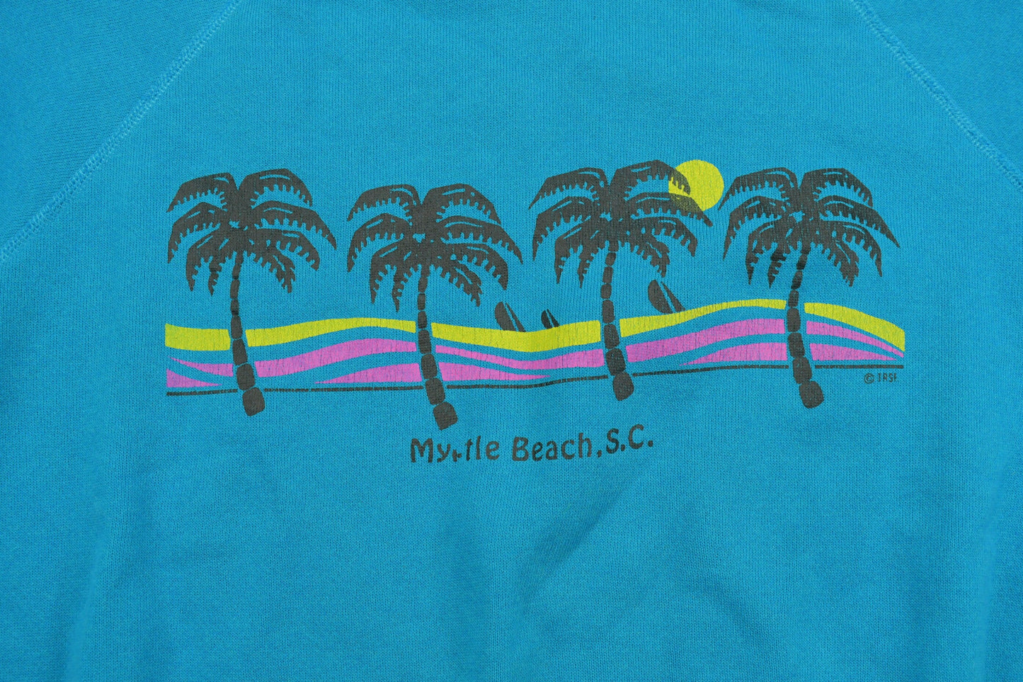 Vintage 1990s Myrtle Beach South Carolina Crewneck Sweatshirt / 90s Crewneck / Souvenir Sweater / Vacation / Travel And Vacation