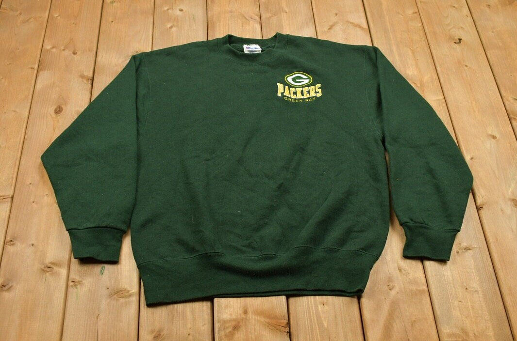 Vintage 1990s Green Bay Packers NFL Crewneck Sweatshirt / Made In USA / Football / Sportswear / Americana / Packers Crewneck / Pro Player