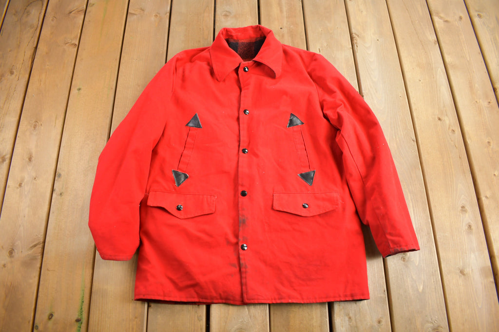 Vintage 1960s 100% Wool Reversible Buffalo Plaid Jacket