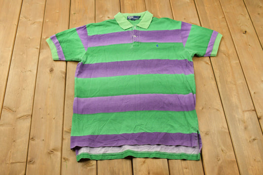 Vintage 1990s Polo Ralph Lauren Striped Polo Shirt / Vintage Polo / Streetwear / Retro Style / Striped Polo Shirt / Vintage Ralph / Rare