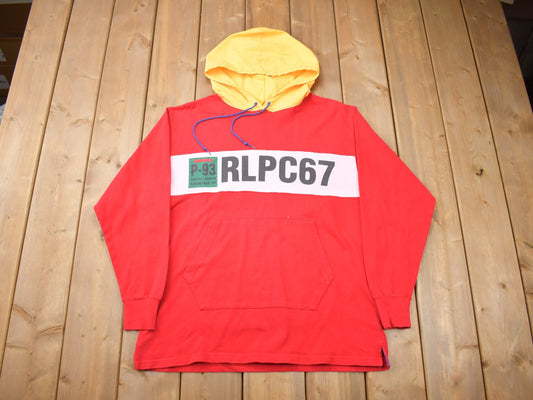 Vintage 1993 RLPC67 Ralph Lauren Hoodie / Vintage Polo / Color Block /OG Ralph Lauren / Rare Polo / Made In USA