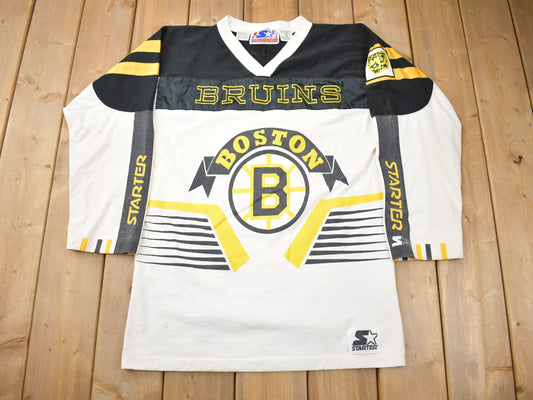 Vintage 1990s Boston Bruins NHL Starter Sweatshirt / Bruins Jersey / Sportswear / Wales Conference / Boston Sweater