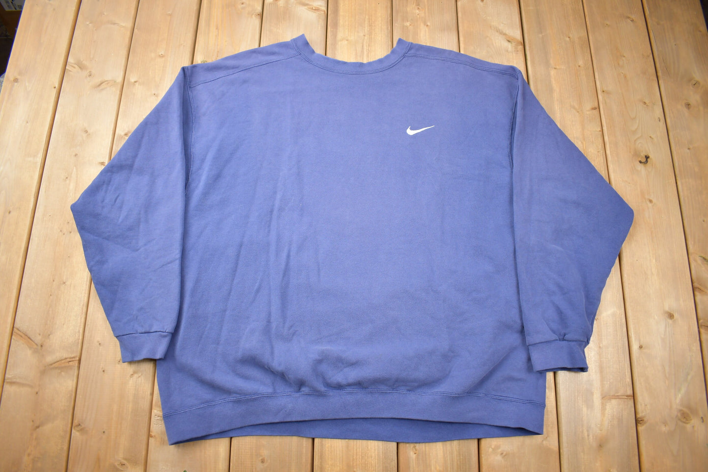 Vintage 1990s Nike Embroidered Mini Swoosh Crewneck Sweatshirt / Vintage Nike / Made In USA / Streetwear / Athleisure /