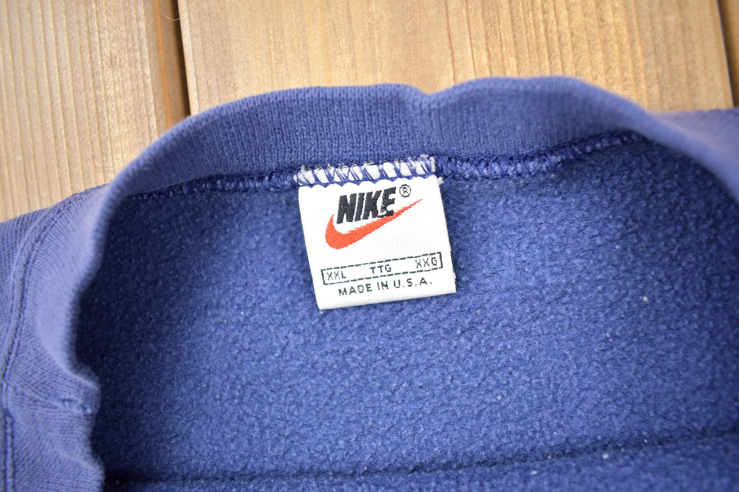 Vintage 1990s Nike Embroidered Mini Swoosh Crewneck Sweatshirt / Vintage Nike / Made In USA / Streetwear / Athleisure /