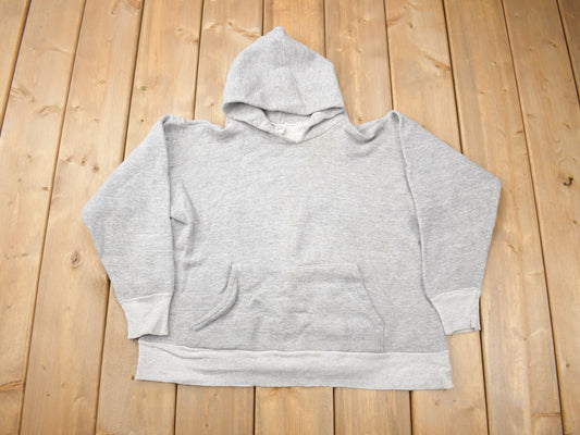 Vintage 1960s Gym Master Blank Grey Hoodie / Boys Size / True Vintage / Made In Canada / 60s Hoodie