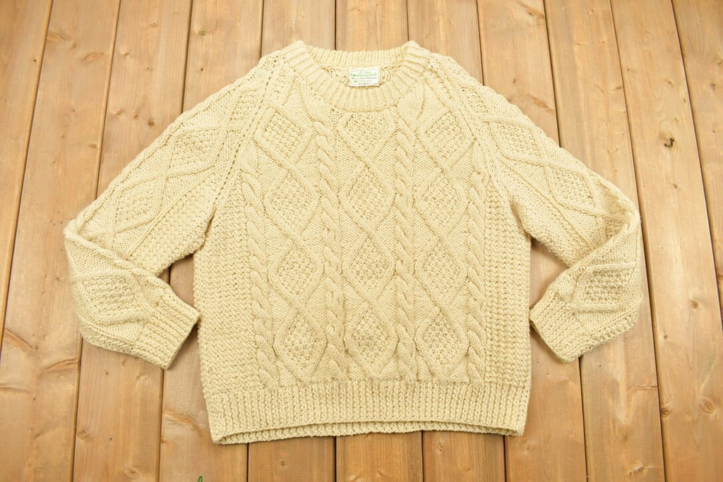 Vintage 1990s 3D Cable Knit Sweater