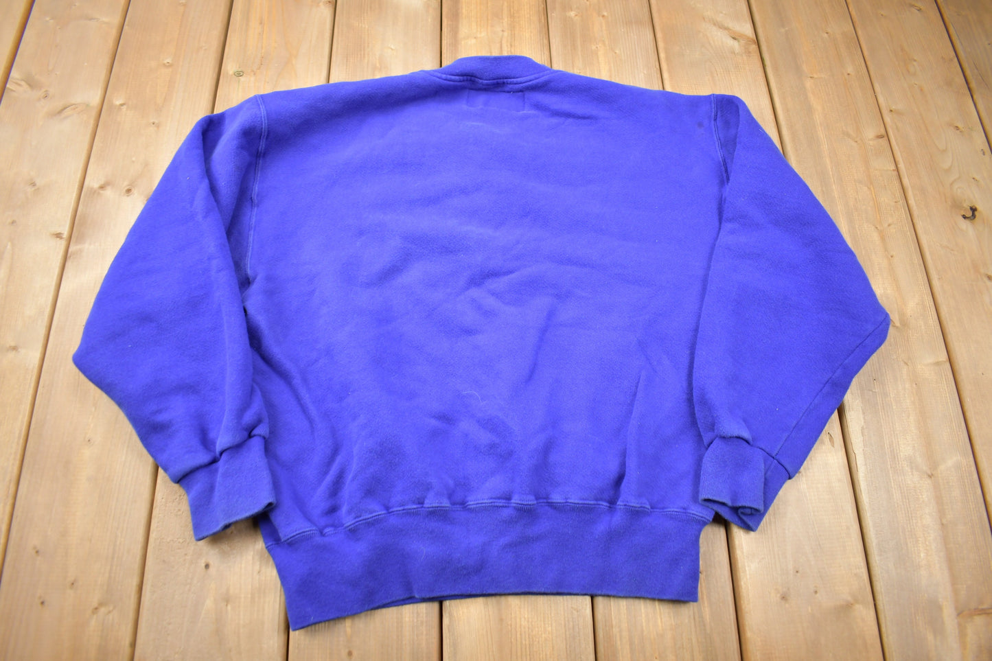 Vintage 1990s LL Bean By Russell Athletics Blank Henley Sweatshirt / Made In USA / 90s Blank / Heavy Weight / Size M