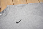 Vintage 1990s Nike Heather Grey Mini Swoosh Crewneck Sweatshirt