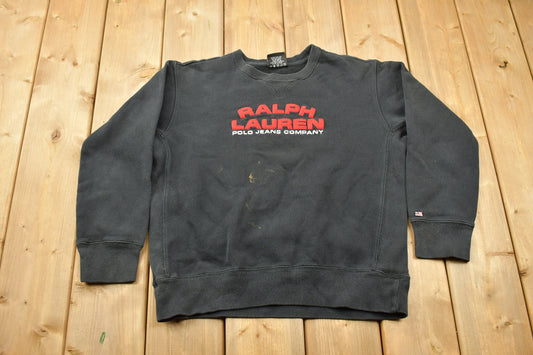 Vintage 1990s Ralph Lauren Polo Jeans Crewneck Sweatshirt / 90s Crewneck / Made In USA / Vintage Polo Jeans / Streetwear / 90s Polo Jeans