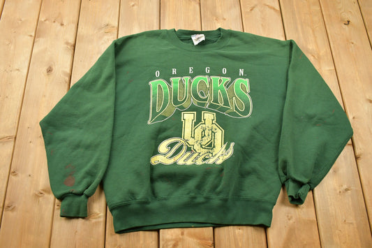 Vintage 1990s Oregon Ducks Collegiate Football Crewneck / Oregon Ducks Vintage / NCAA Sweatshirt / Sportswear / Americana