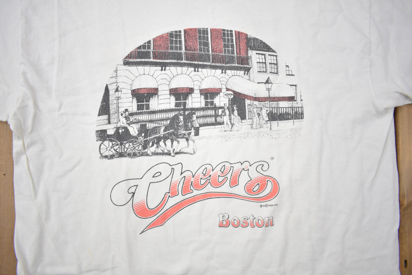 Vintage 1990s Cheers Boston Graphic T-Shirt / Souvenir T Shirt / Streetwear / Made In USA / Vacation Tee / Travel & Tourism