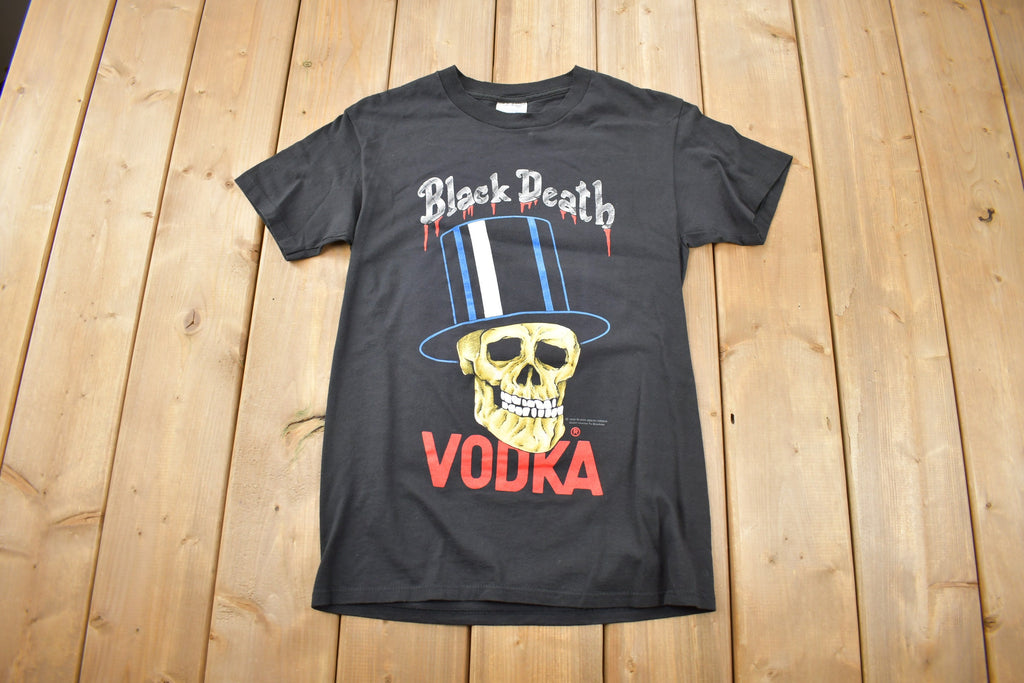 Vintage 1992 Black Death Vodka Drink In Peace Tour T-shirt