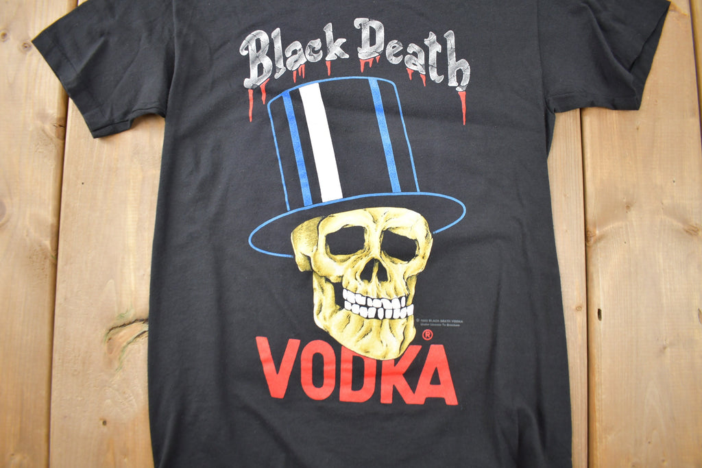 Vintage 1992 Black Death Vodka Drink In Peace Tour T-shirt