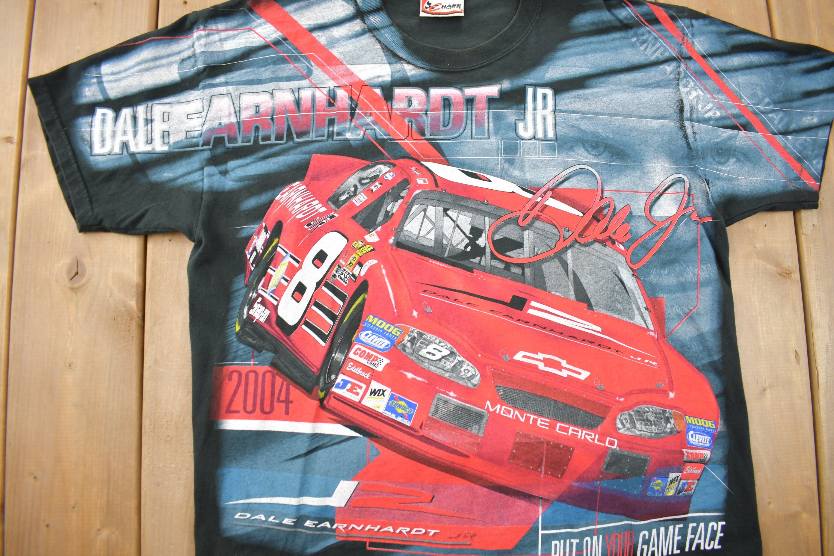 Vintage 1990s Dale Earnhardt All Over Print NASCAR T-Shirt