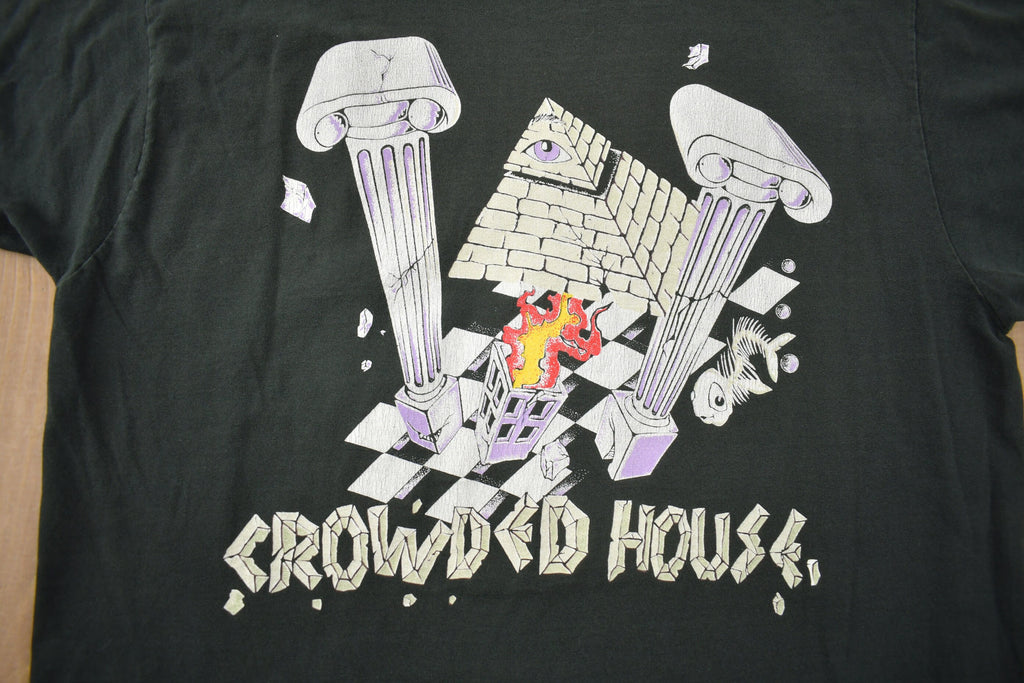 Vintage 1990s Crowded House Graphic Band T-shirt