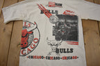 Vintage 1990s Chicago Bulls NBA Aerial Assault Graphic T-Shirt
