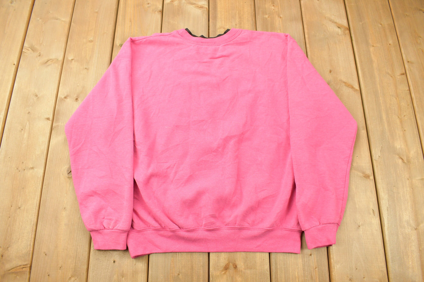 Vintage 1990s Pink Butterfly Crewneck Sweatshirt / 90s Crewneck / Made In USA / Streetwear / Embroidered