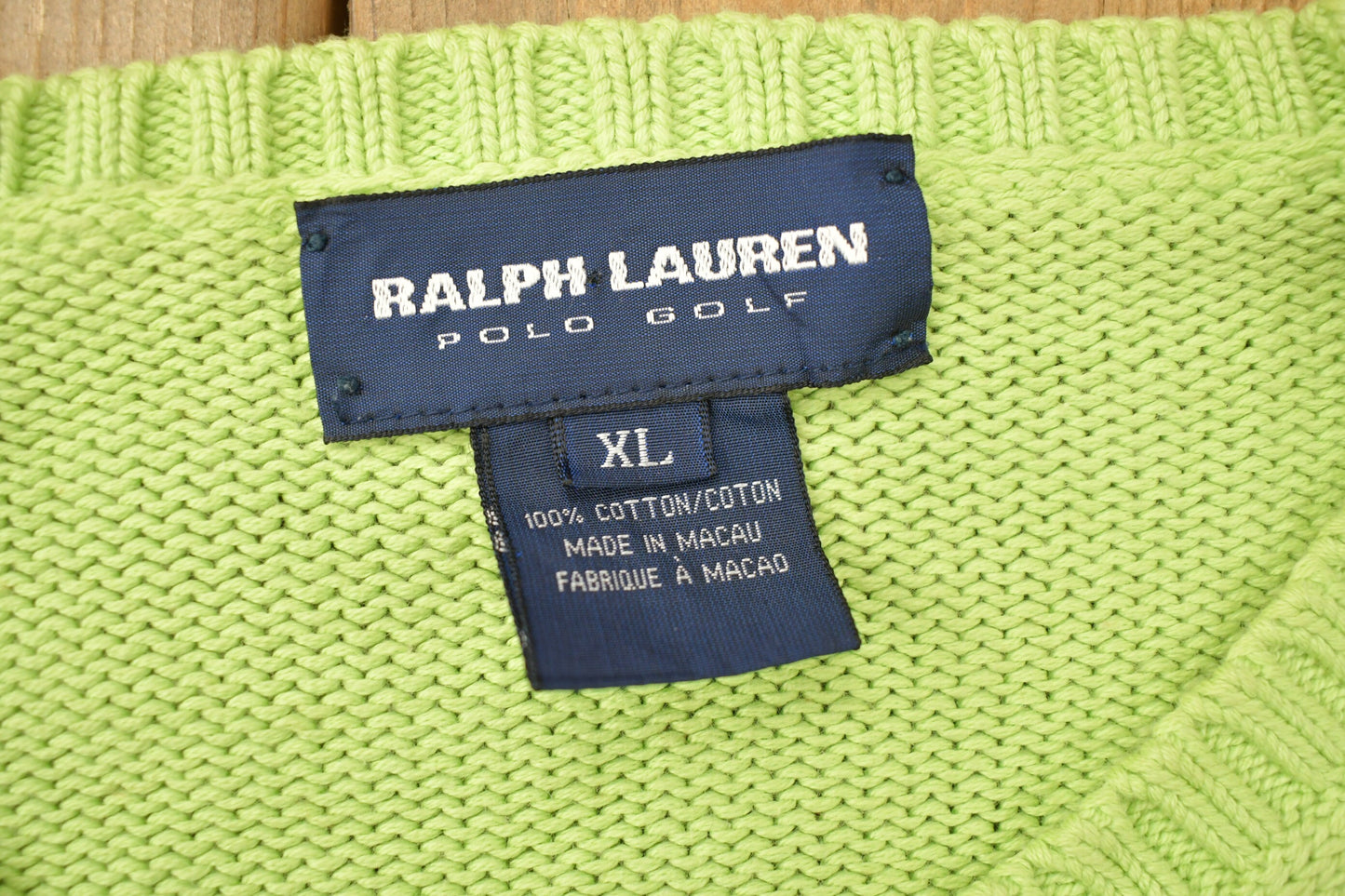 Vintage 1990s Ralph Lauren Polo Golf V-Neck Knit Sweatshirt / Vintage Polo / Streetwear / Embroidered