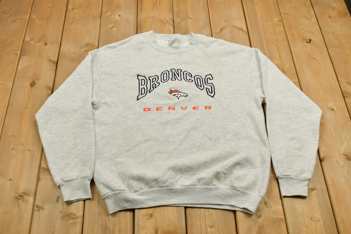 Vintage 1990s Denver Broncos NFL Crewneck Sweatshirt / Made In USA / Football / Sportswear / Americana / Vintage Broncos / Broncos Sweater