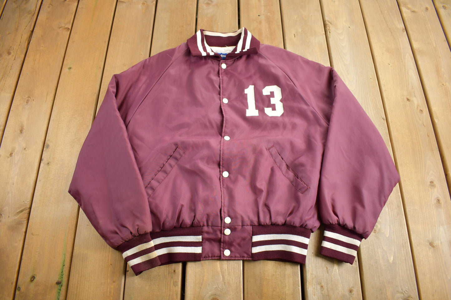 Vintage 1990s Wellington Softball Jacket / Snap Button / Holloway / Souvenir Jacket / Sportswear