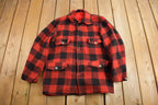 Vintage 1960s 100% Wool Reversible Buffalo Plaid Jacket