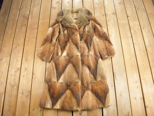 Vintage 1970s Renfrew Furs Coyote Fur Coat / Made In Canada / True Vintage / Full Length Fur Coat / Multi Color