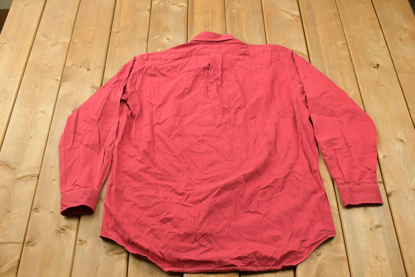 Vintage 1990s Ralph Lauren Polo Blank Red Button Up Shirt / 1990s Button Up / Vintage Polo / Basic Button Up / 90s Ralph Lauren / 90s Polo