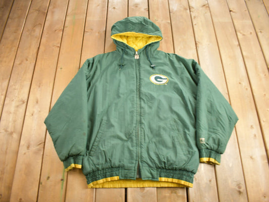 Vintage 1990s Green Bay Packers NFL Logo 7 Game Day Jacket / 90s NFL Jacket / Sportswear / Size L