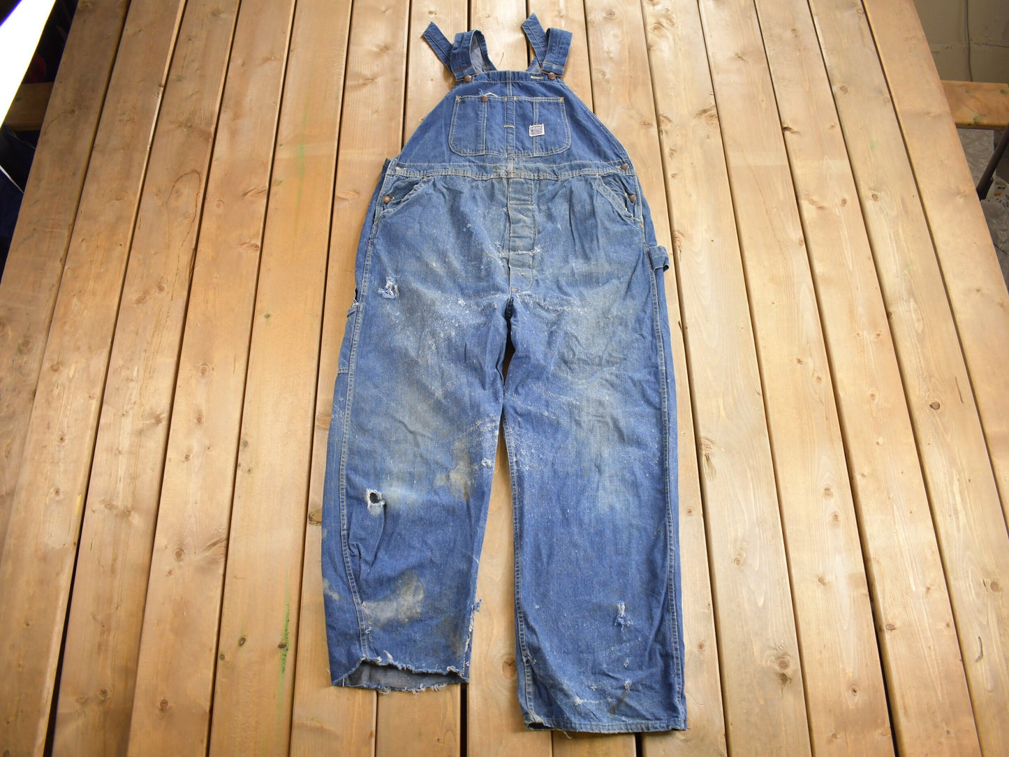 Vintage 1940s Pay Day JC Penney Denim Overalls / Vintage Overalls / Vintage Workwear / True Vintage / Union Made In USA / Sanforized