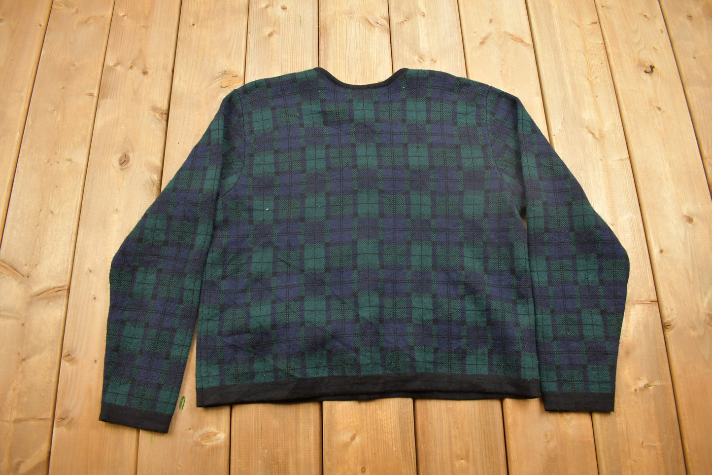 Vintage 1990s Field Manor Knit Wool Cardigan Button Up Sweater