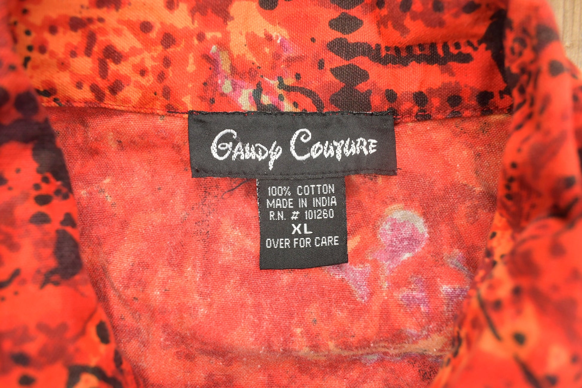 Vintage 1990s Official Jacket Abstract Pattern Denim Jacket