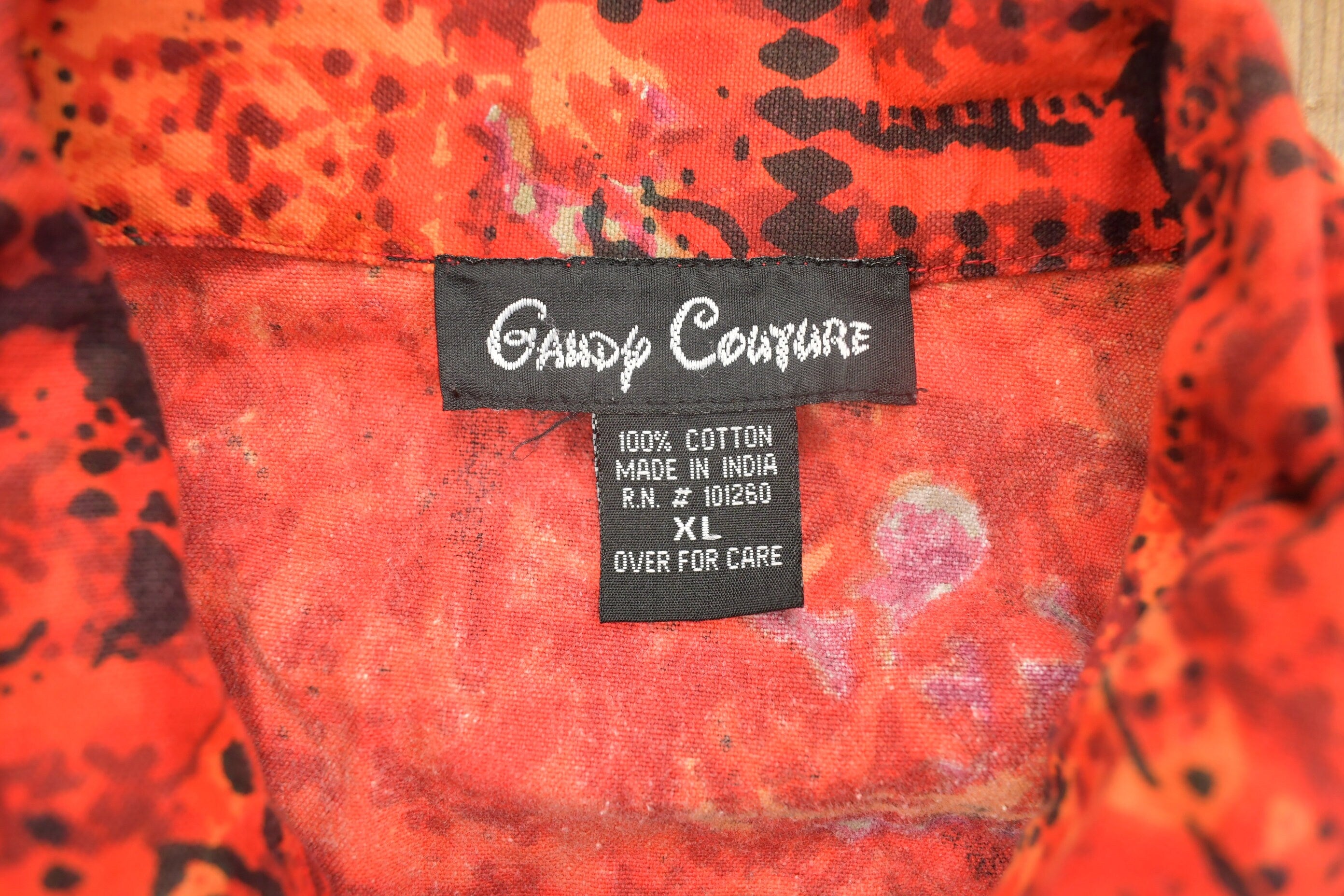 Vintage 1990s Official Jacket Abstract Pattern Denim Jacket