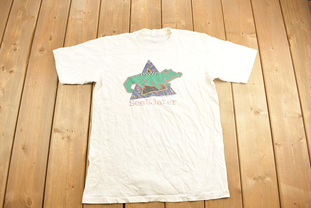 Vintage 1990s "See U Later" Alligator Graphic T-Shirt