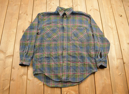 Vintage 1990s St Johns Bay Plaid Flannel Button Up Shirt