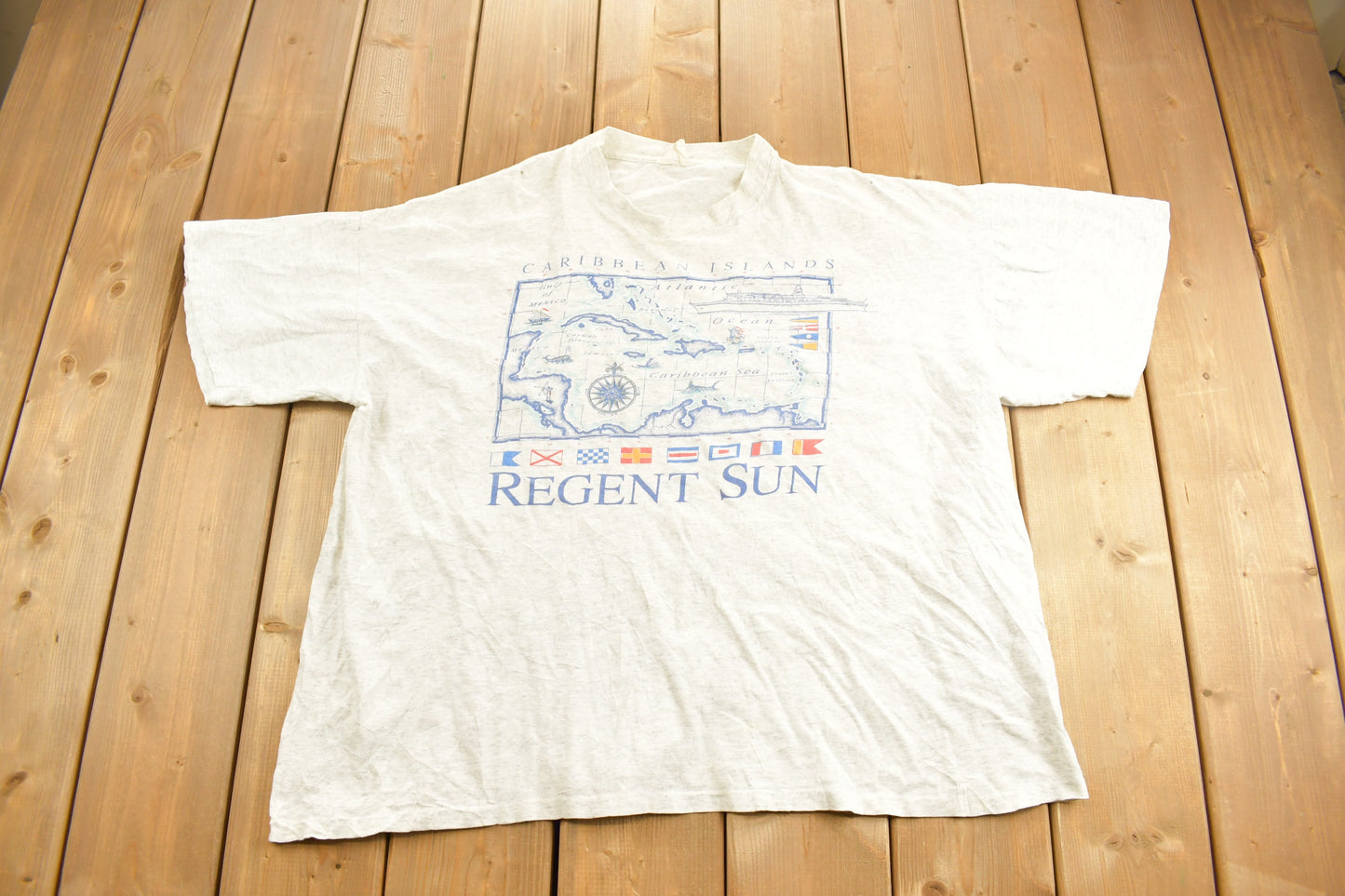 Vintage 1990s Caribbean Islands Souvenir T Shirt