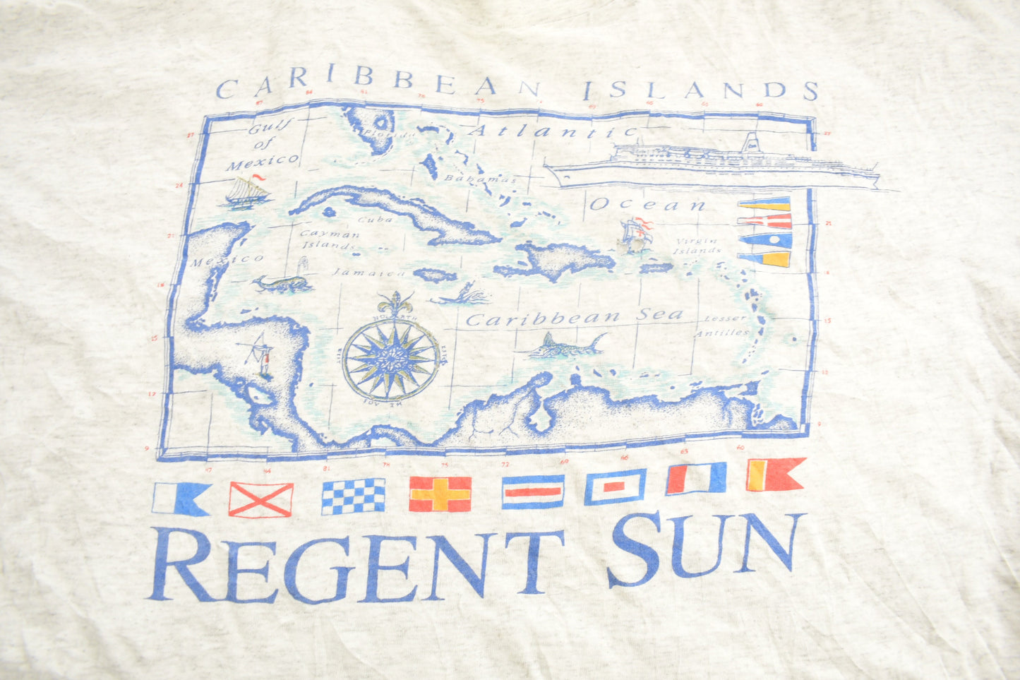 Vintage 1990s Caribbean Islands Souvenir T Shirt