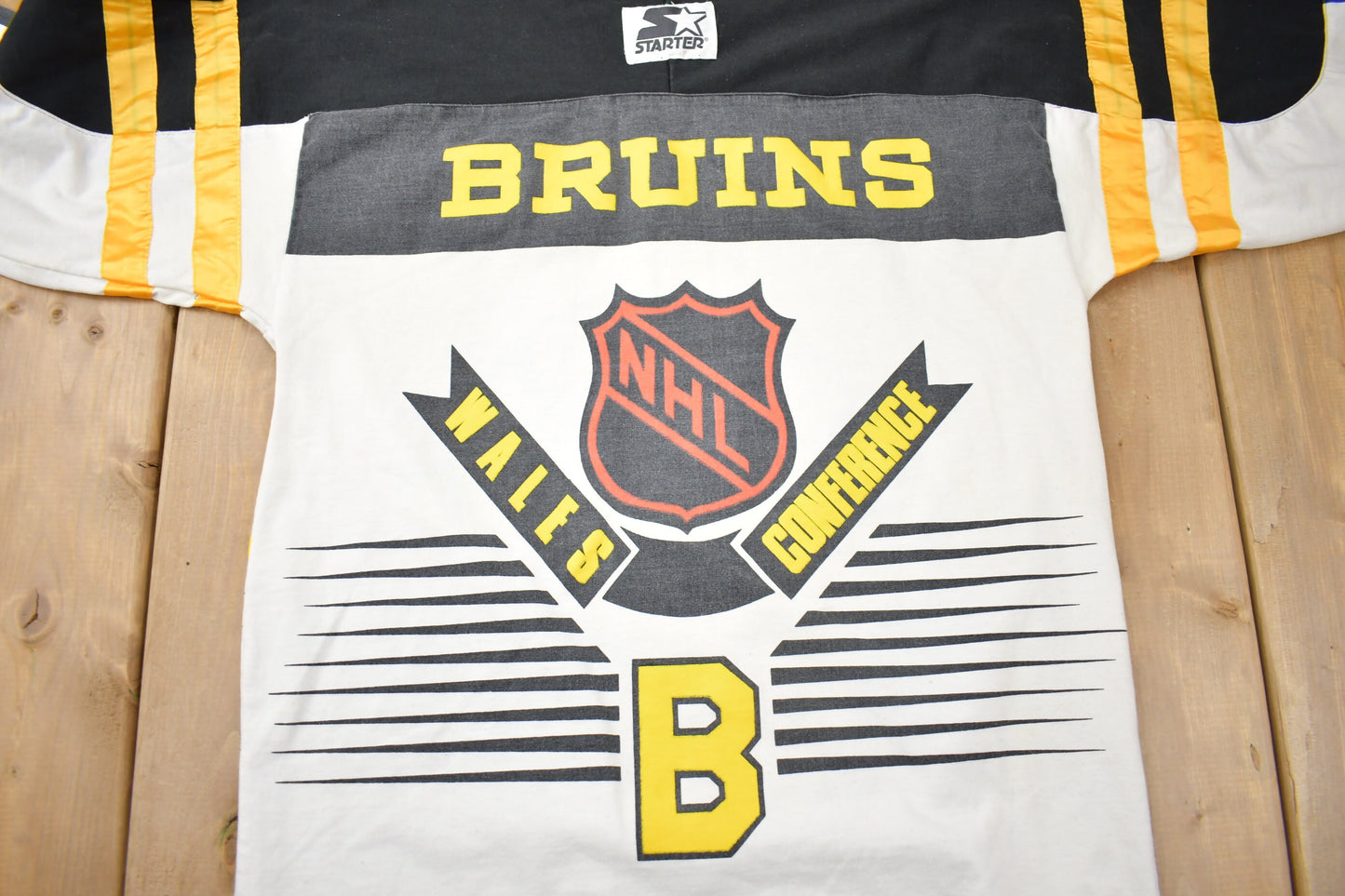 Vintage 1990s Boston Bruins NHL Starter Sweatshirt / Bruins Jersey / Sportswear / Wales Conference / Boston Sweater