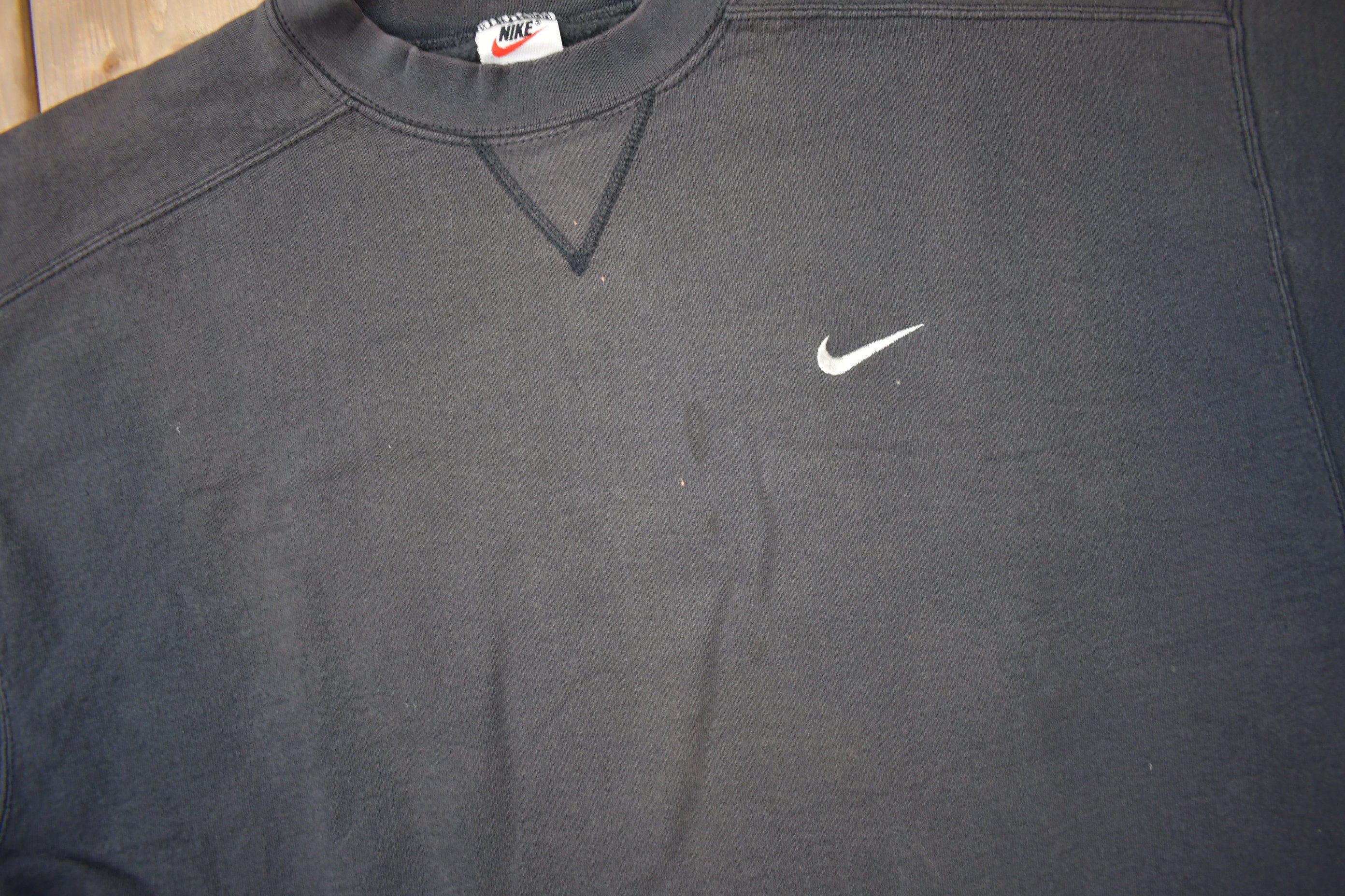 Vintage 1990s Nike Embroidered Mini Swoosh Crewneck Sweatshirt