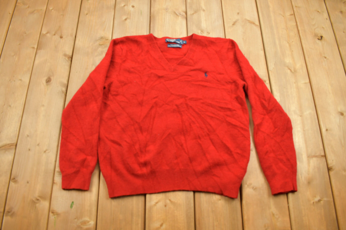 Vintage 1990s Polo Ralph Lauren 100% Wool Knit Sweater