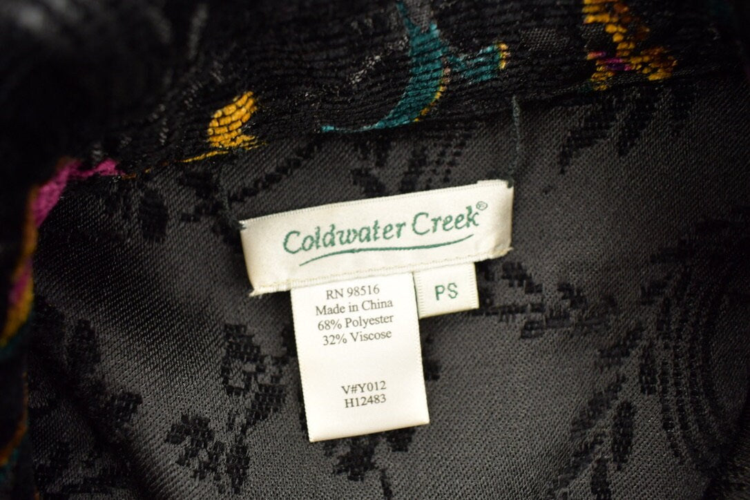 Vintage 1990s Coldwater Creek Abstract Paisley Pattern Jacket