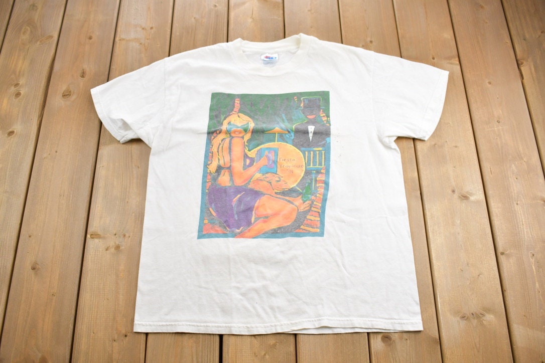 Vintage 1990s Jazz Painting Graphic T-Shirt