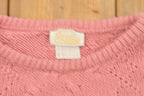 Vintage 1990s 3D Cable Knit Sweater