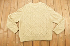Vintage 1990s 3D Cable Knit Sweater