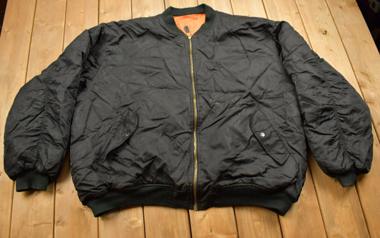 Vintage 1990s Reversible MA-1 Military Ultra Force Flyer's Bomber Jacket